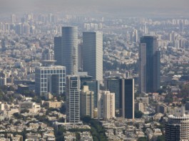 Vue aérienne des tours d'Azriel à Tel Aviv,Caption *** ?? ????